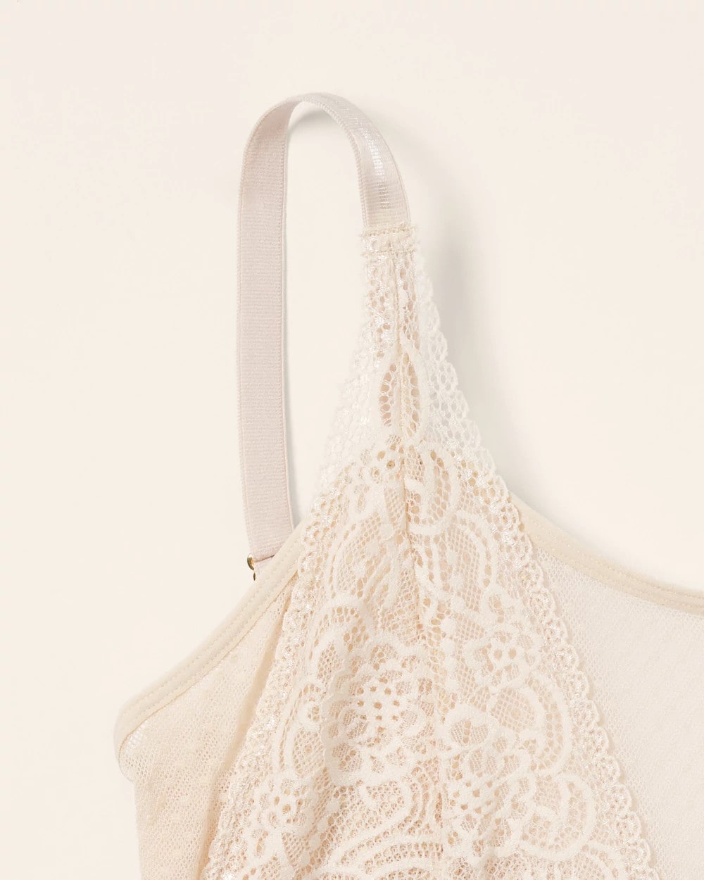 Soma / Wireless Pocketed Cupless Lace Bralette IVORY