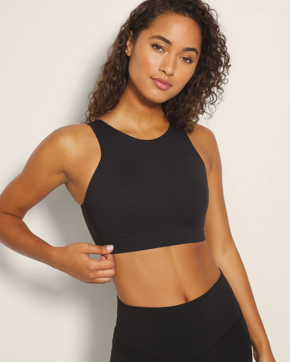 Soma / High-Neck Yoga Bra BLACK