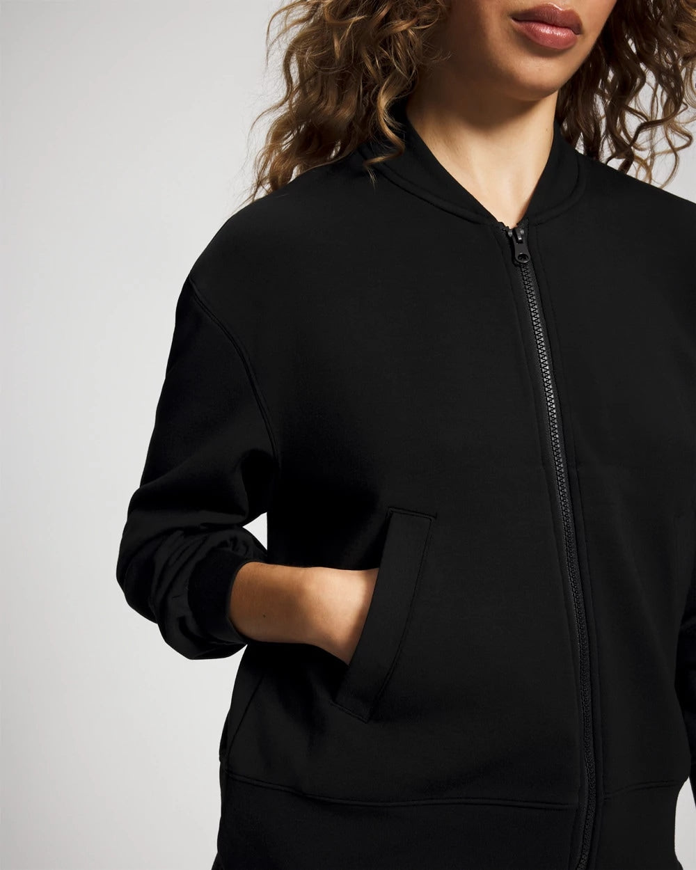 Soma / Modern Modal Bomber Jacket BLACK