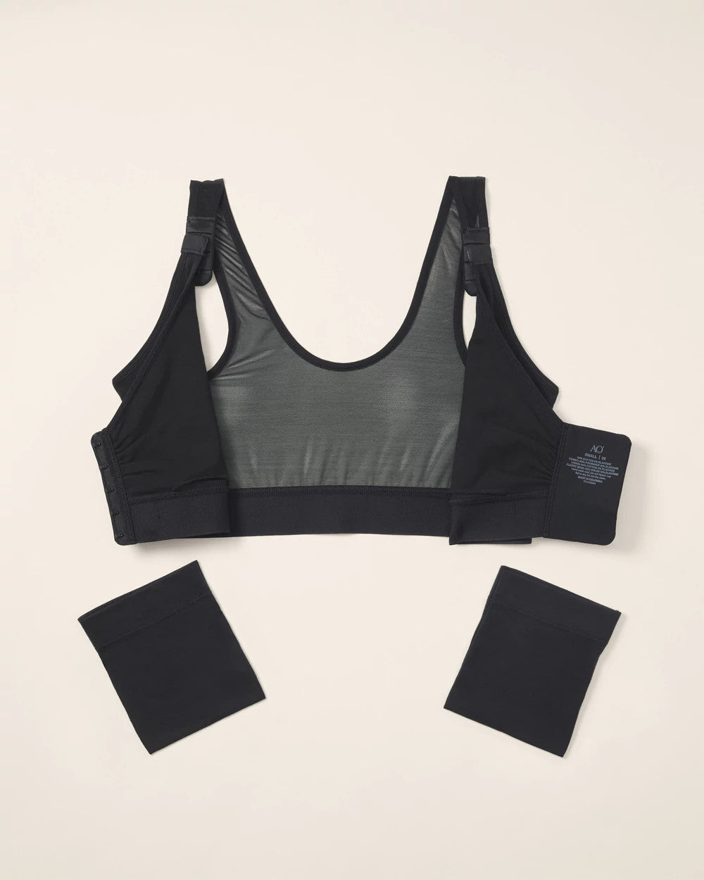 Soma / Post-Surgical Recovery Bra with Drain Pockets BLACK