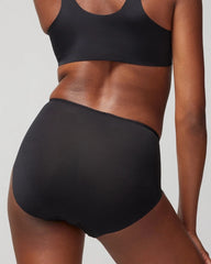 Soma / High-Waist Brief Panty with Lace BLACK