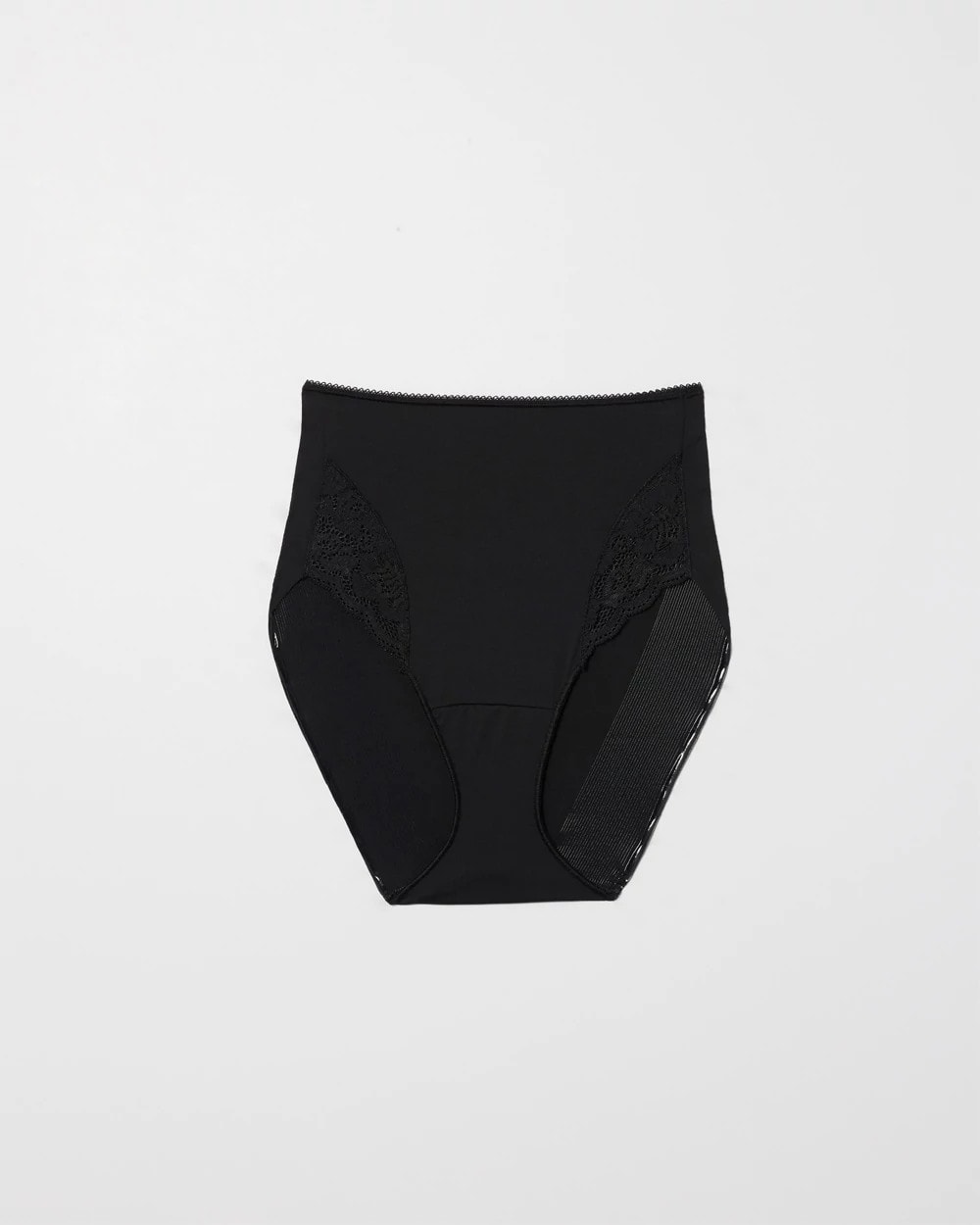 Soma / High-Waist Brief Panty with Lace BLACK