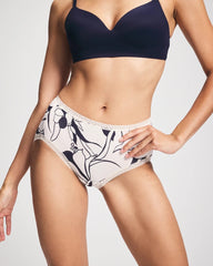 Soma / Cotton Brief Panty with Lace Trim NOUVEAU FLORA MINI CHAMP