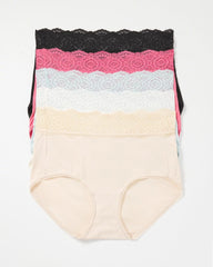 Soma / Crochet Lace Brief Panty Pack RAPTURE ROSE MULTIPACK