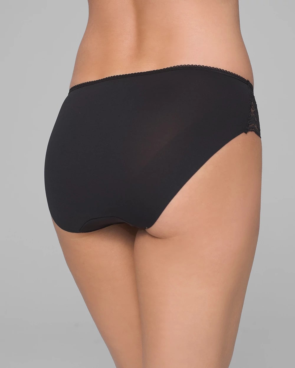Soma / Hipster Panty with Lace BLACK