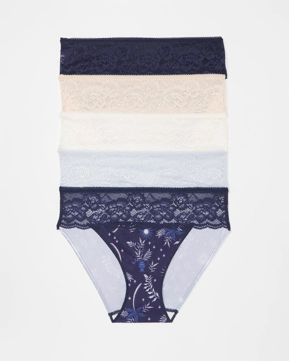 Soma / Edge Hipster Panty with Lace 5 Pack BOTANICAL TILE MULTI PACK