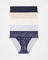 Soma / Edge Hipster Panty with Lace 5 Pack BOTANICAL TILE MULTI PACK