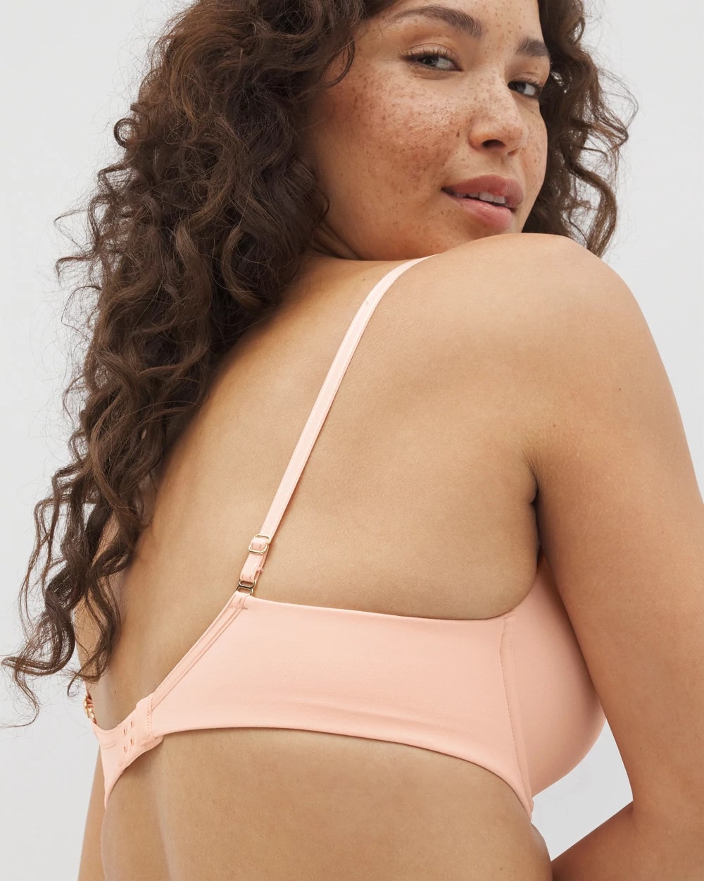 Soma / Embraceable Perfect Coverage Bra with Crochet Lace PEACH PARFAIT