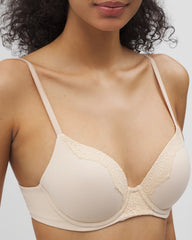 Soma / Embraceable Perfect Coverage Bra with Crochet Lace PALE SAND