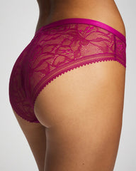 Soma / Sheer Lace Hipster Panty MAGENTA ORCHID