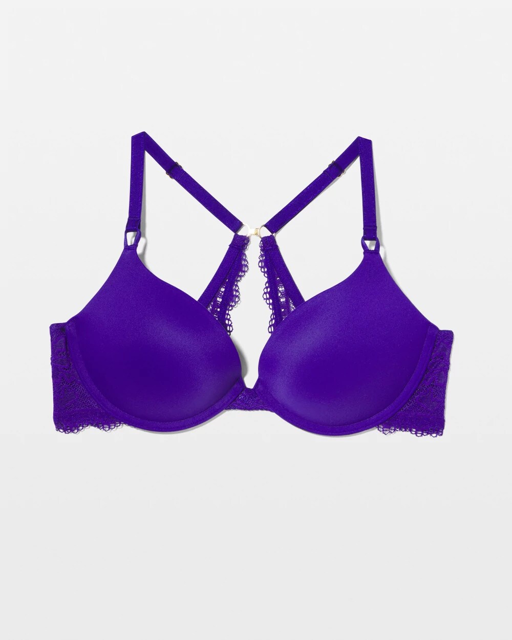 Soma / Push-Up Plunge Bra with Lace PASSIONFLOWER