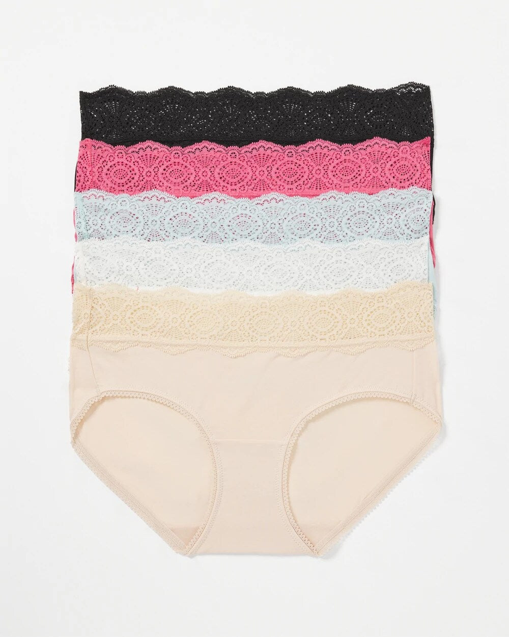 Soma / Hipster Panty with Crochet Lace 5 Pack RAPTURE ROSE MULTIPACK