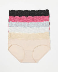 Soma / Hipster Panty with Crochet Lace 5 Pack RAPTURE ROSE MULTIPACK