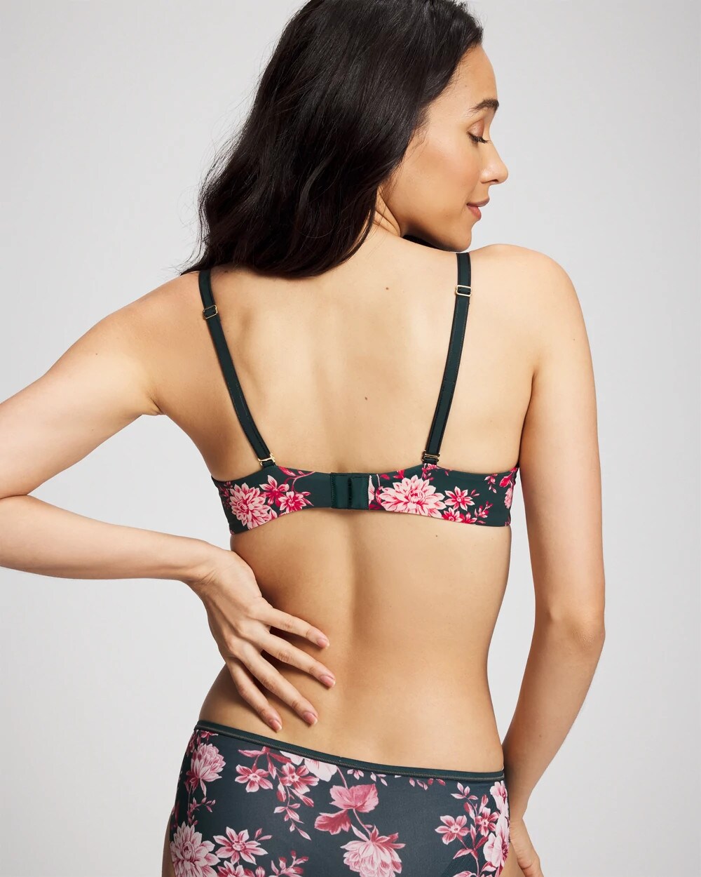 Soma / Push-Up Plunge Bra COTTAGE FLORAL MINI GREEN