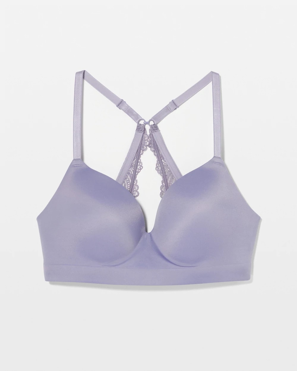 Soma / Luxe Wireless Bra with Lace Back LAVENDER CLOUD
