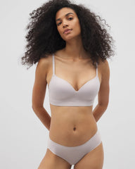 Soma / Luxe Wireless Bra with Lace Back GRAY GLASS