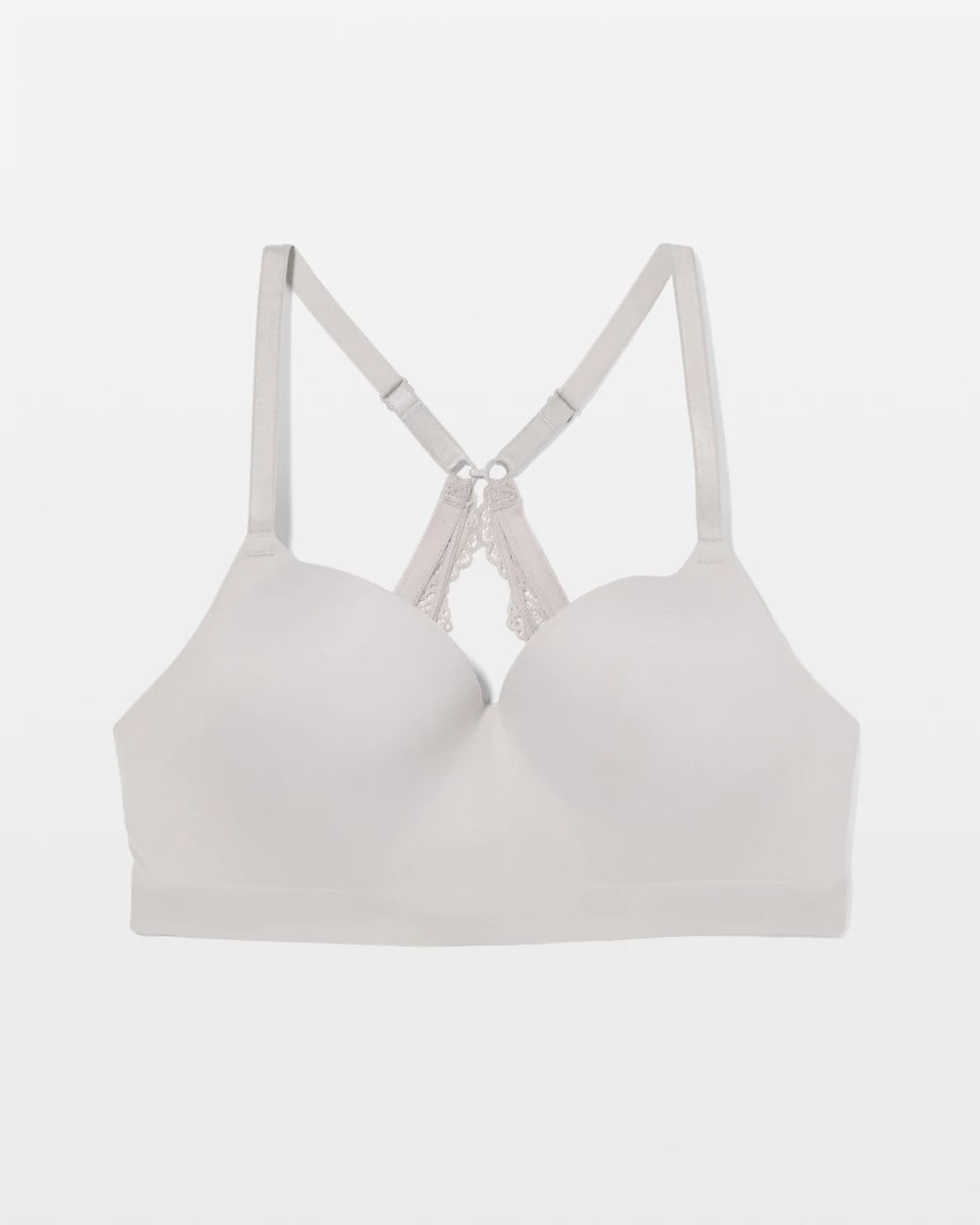 Soma / Luxe Wireless Bra with Lace Back GRAY GLASS