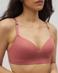 Soma / Luxe Wireless Bra with Lace Back CLAY ROSE