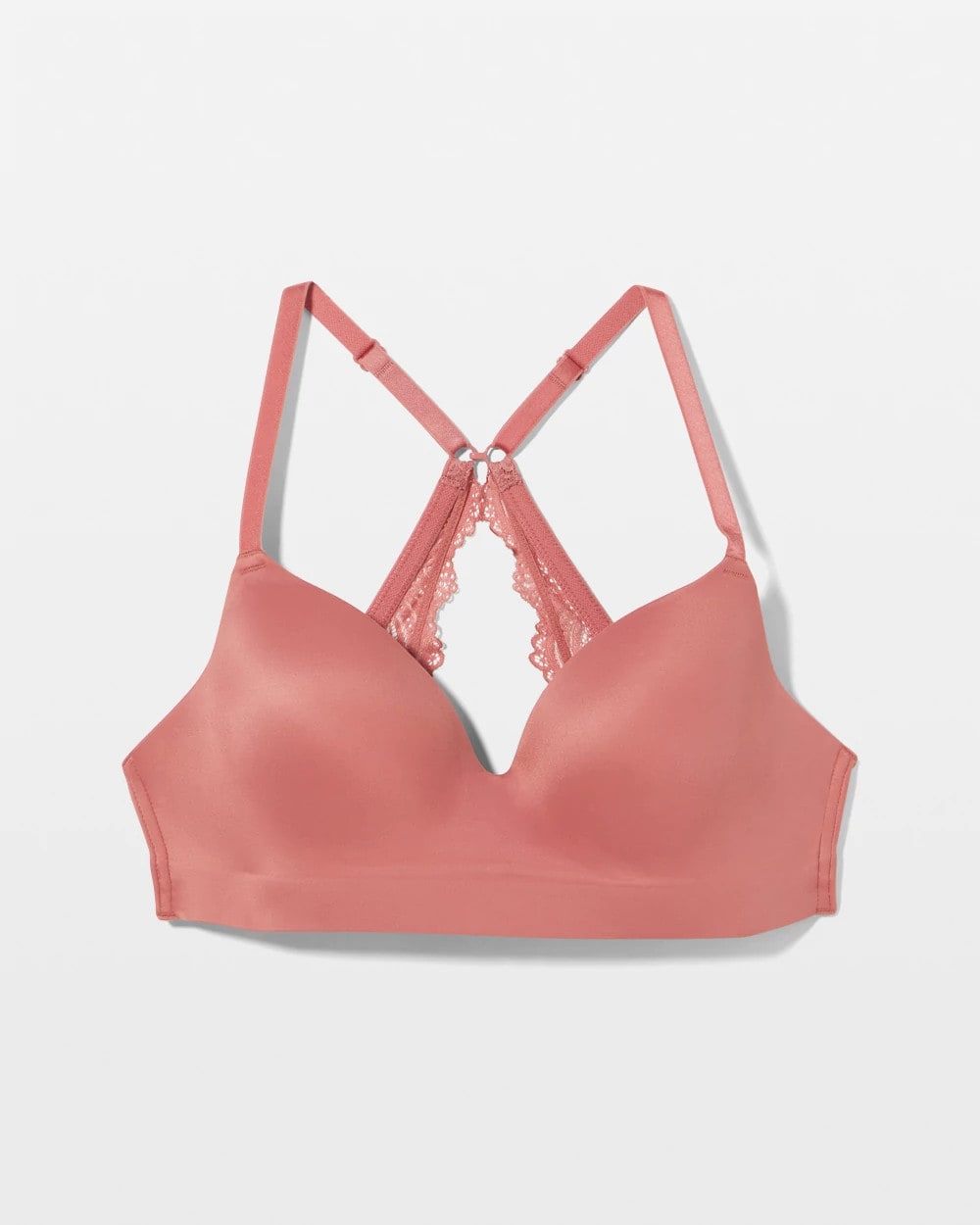 Soma / Luxe Wireless Bra with Lace Back CLAY ROSE