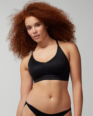 Soma / Racerback Bralette with Lace Back BLACK