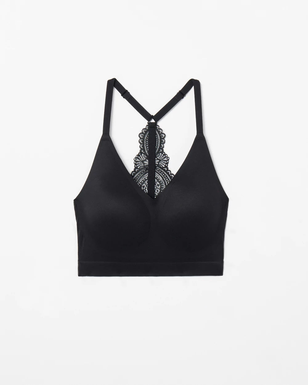 Soma / Racerback Bralette with Lace Back BLACK