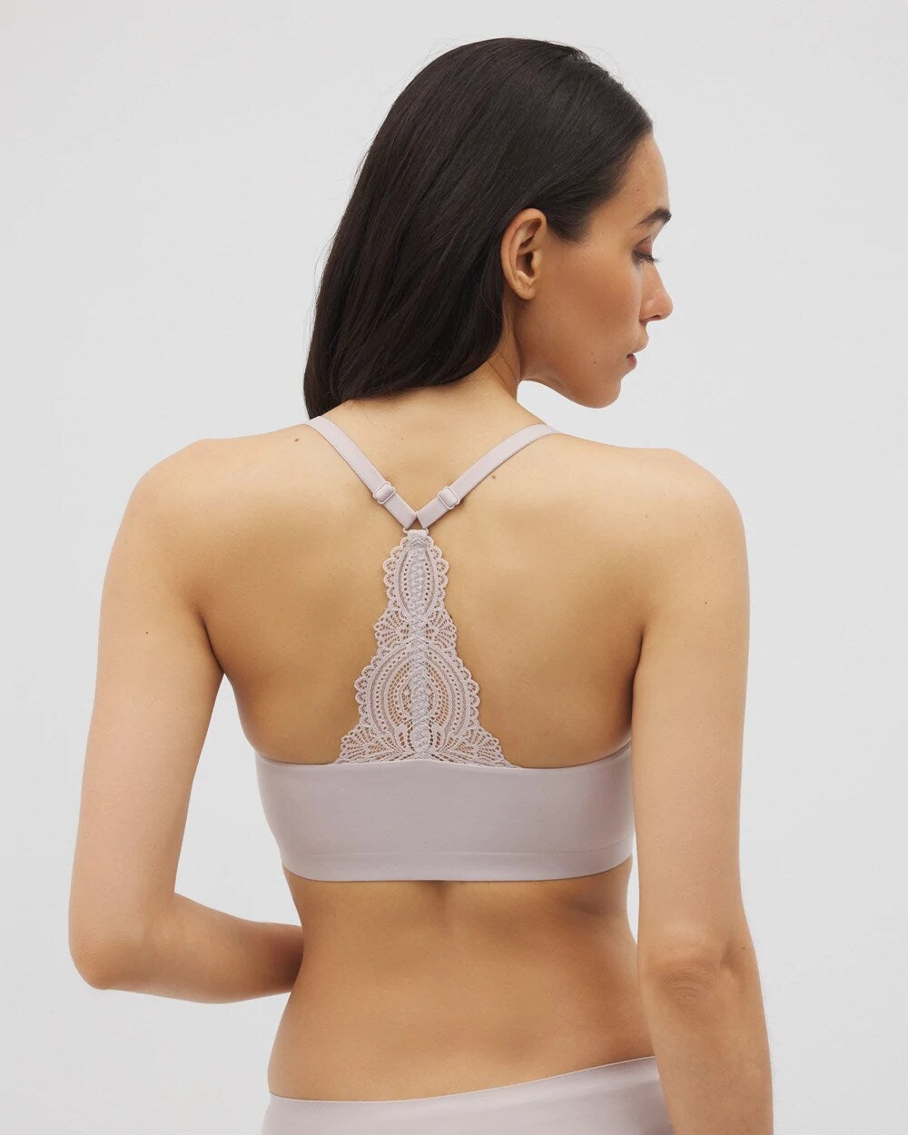 Soma / Racerback Bralette with Lace Back GRAY GLASS