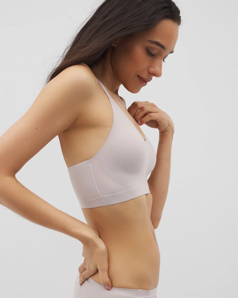 Soma / Racerback Bralette with Lace Back GRAY GLASS