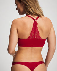 Soma / Racerback Bralette with Lace Back PAINT THE TOWN RED