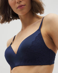 Soma / Wireless Lace Push-Up Bra NIGHTFALL NAVY