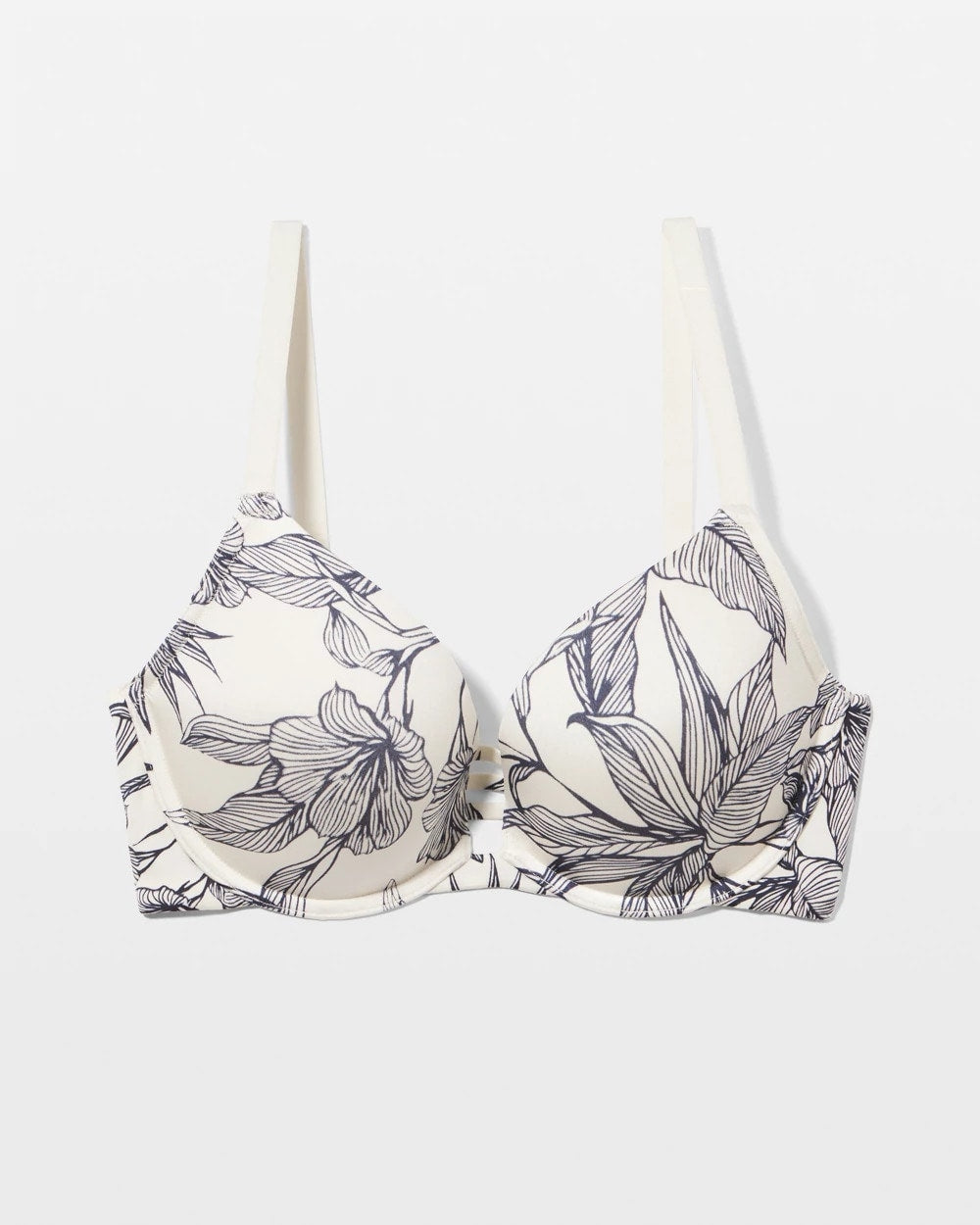 Soma / Push-up Plunge Bra PLUMERIA BLOOMS CH NAVY