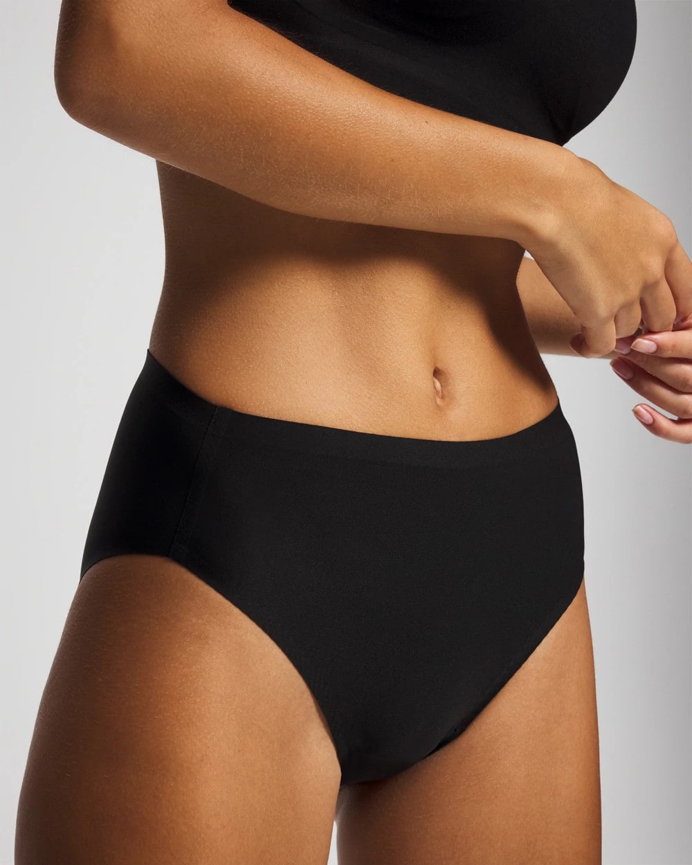 Soma / Soft Stretch High Leg Panty BLACK