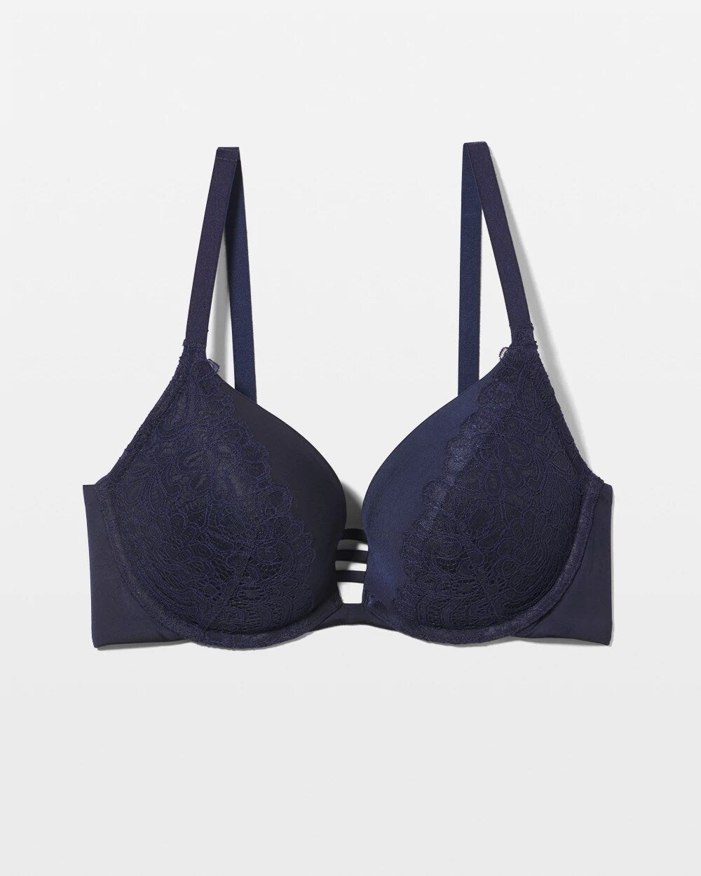 Soma / Push-up Plunge Bra with Lace NIGHTFALL NAVY