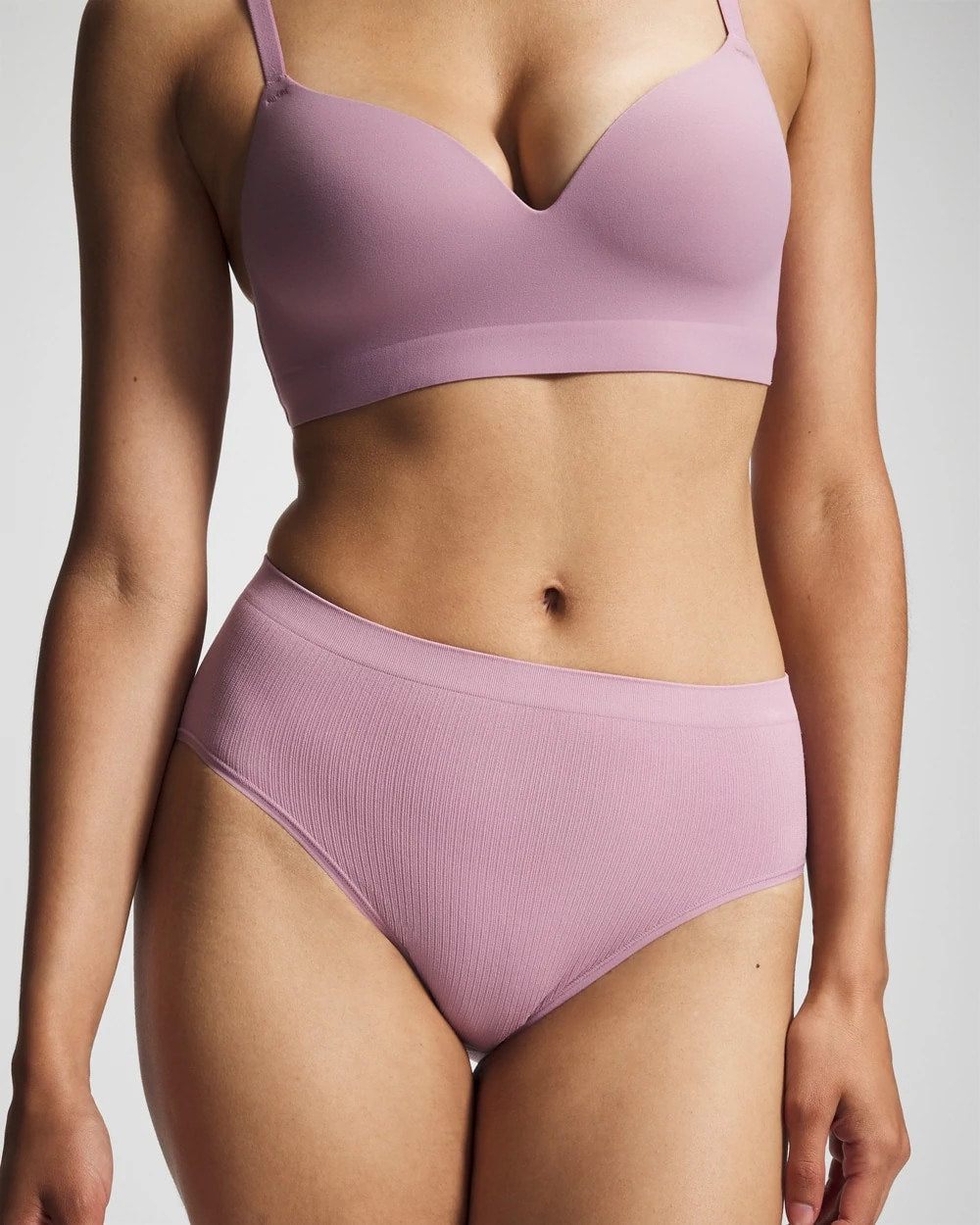 Soma / Seamless Rib High-Leg Panty LILAC WINE