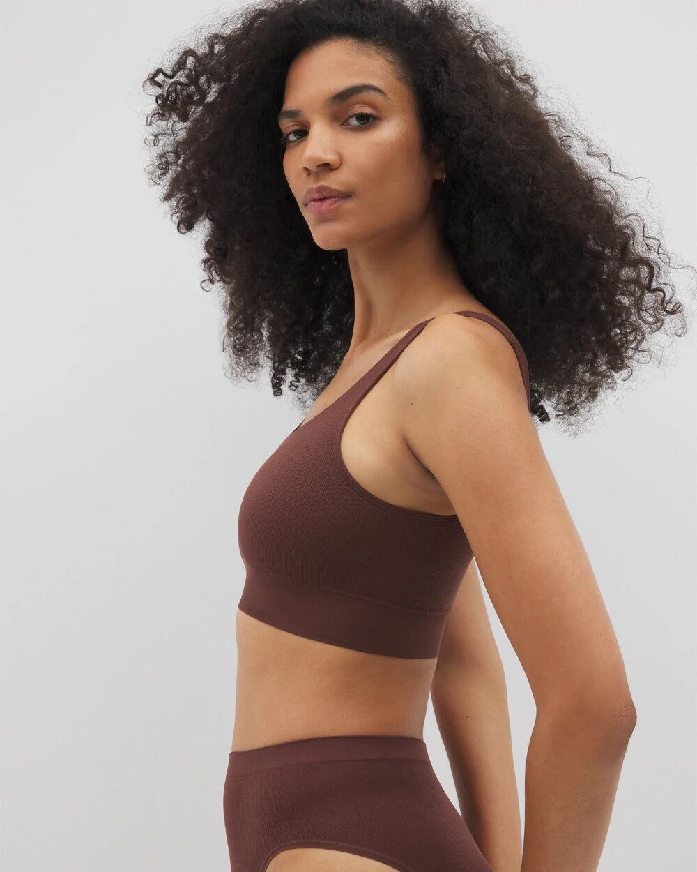 Soma / Seamless Rib Bralette MOCHA