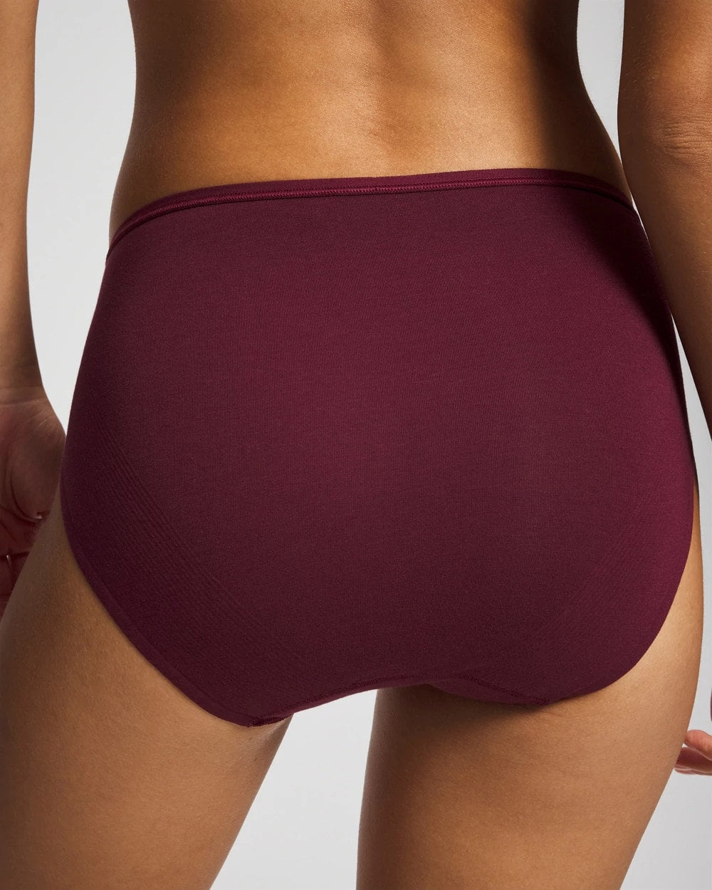 Soma / Cotton High Leg Panty VELVET PLUM