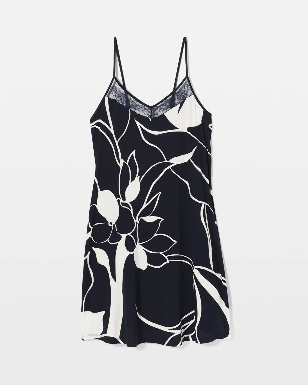 Soma / Lace Chemise NOUVEAU FLORA NAVY