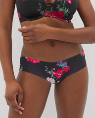 Soma / Cheeky Hipster Panty with Lace Back RHAPSODY FLORA MINI BLACK