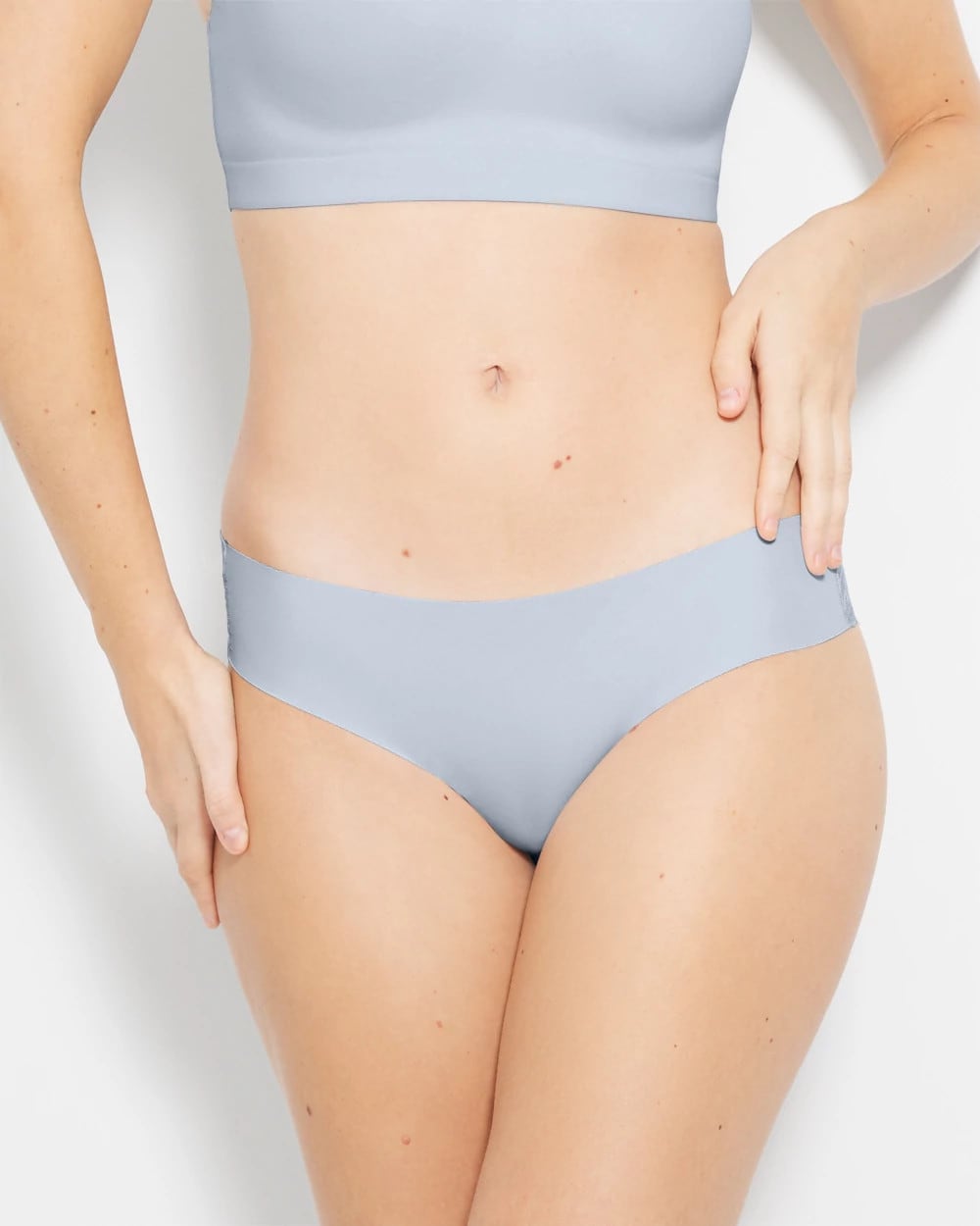 Soma / Cheeky Hipster Panty with Lace Back BLUE MIST