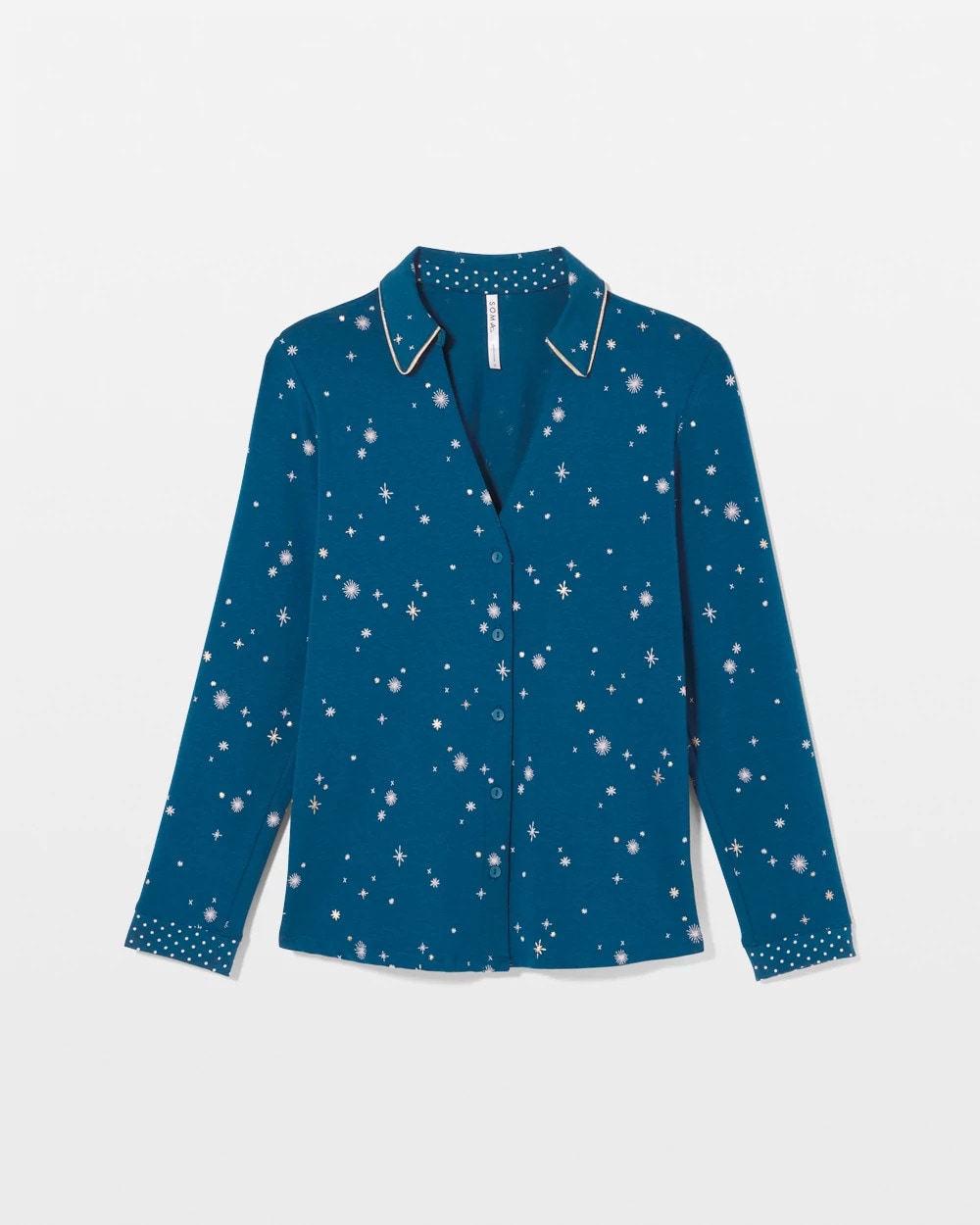 Soma / Long-Sleeve Notch Collar Pajama Top INTO THE NIGHT BLUE