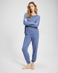 Soma / Long-Sleeve Pajama Top SUNDOWN BLUE