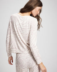 Soma / Long-Sleeve Pajama Top ZEBRA ZEN GRAY GLASS