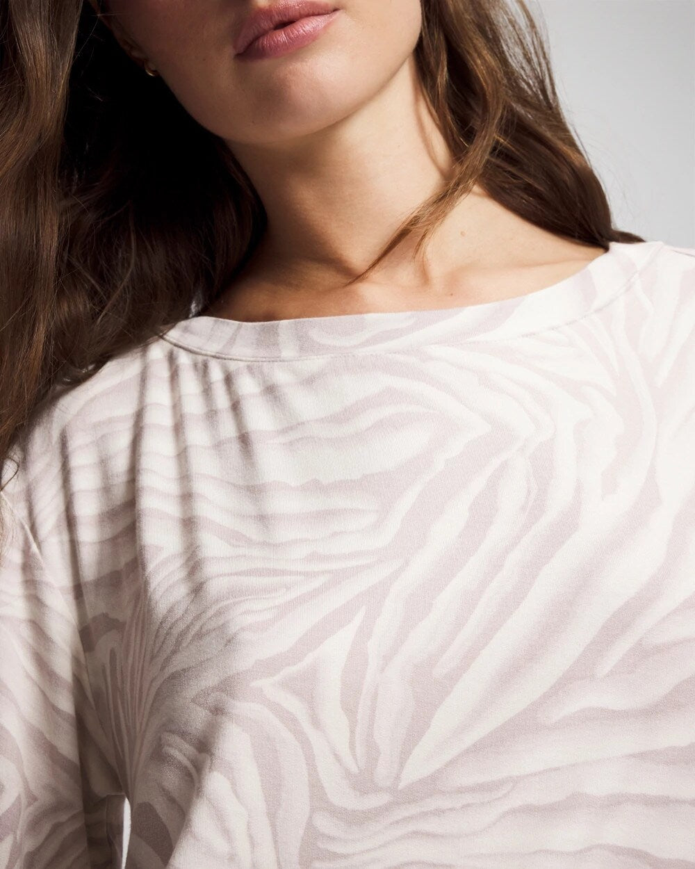 Soma / Long-Sleeve Pajama Top ZEBRA ZEN GRAY GLASS