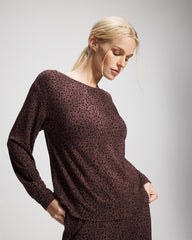 Soma / Long-Sleeve Pajama Top HOT SPOT MOCHA