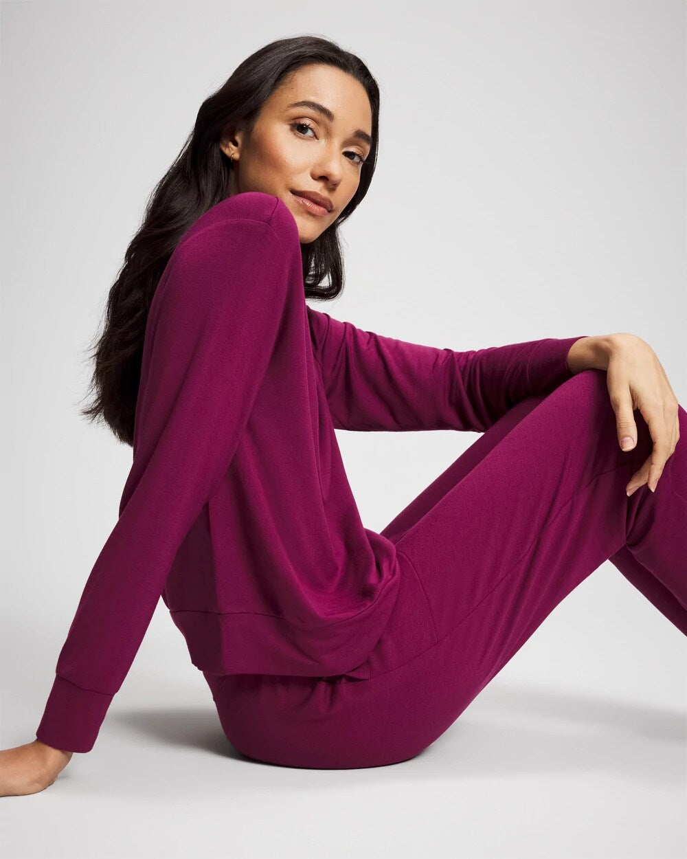 Soma / Long-Sleeve Pajama Top POMEGRANATE WINE