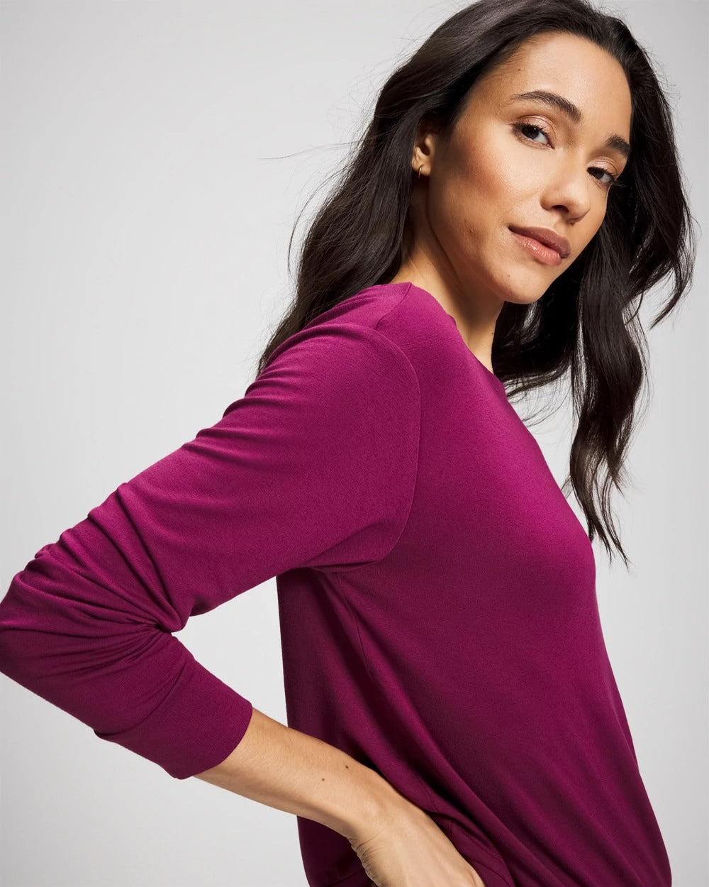 Soma / Long-Sleeve Pajama Top POMEGRANATE WINE
