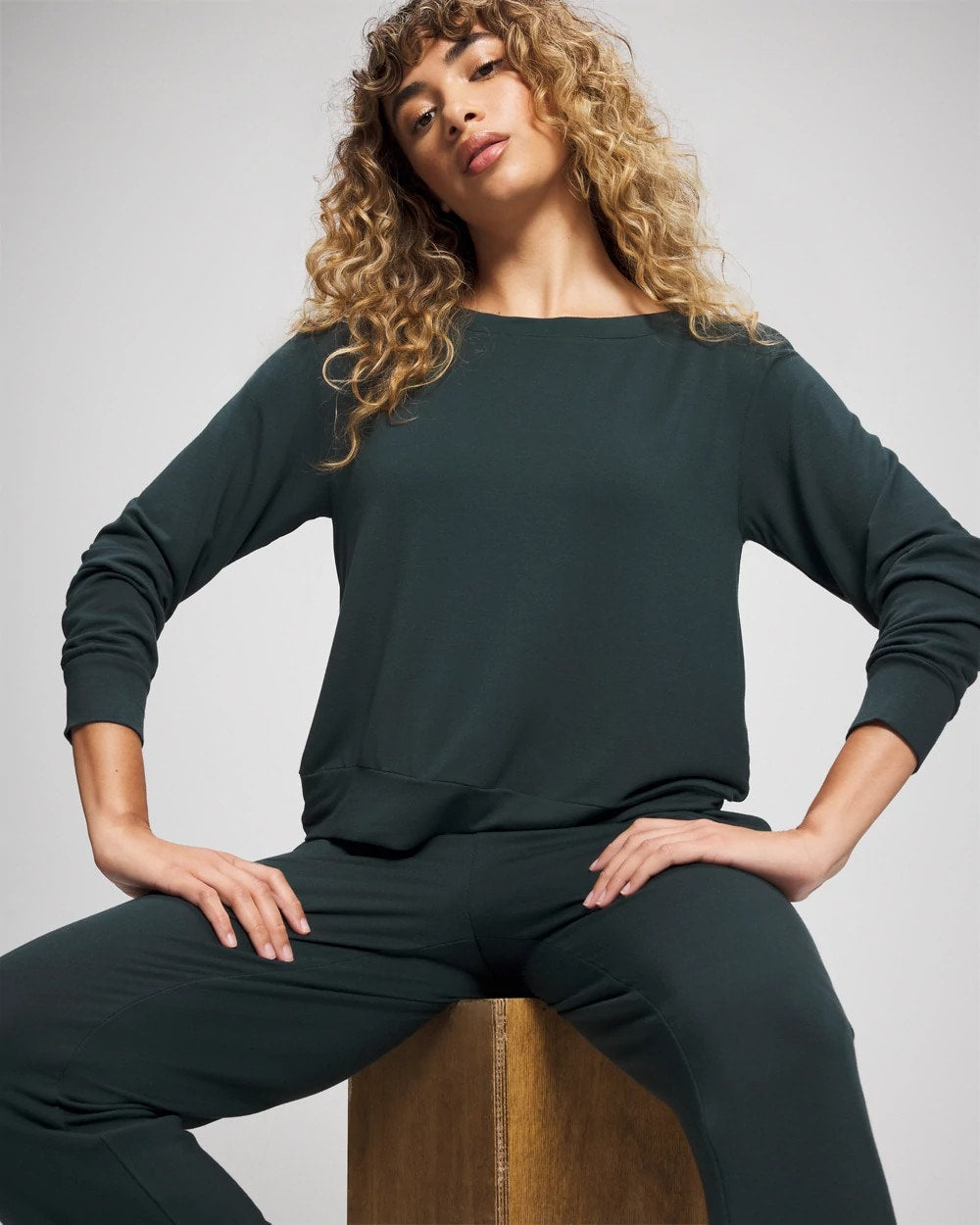 Soma / Long-Sleeve Pajama Top GREEN JOLIE