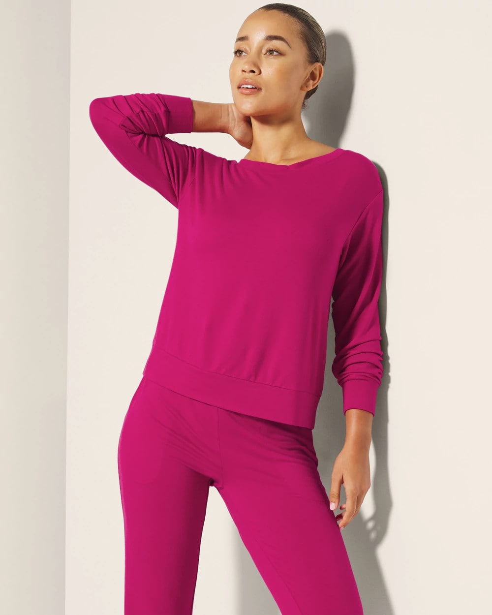 Soma / Long-Sleeve Pajama Top PINK COSMO