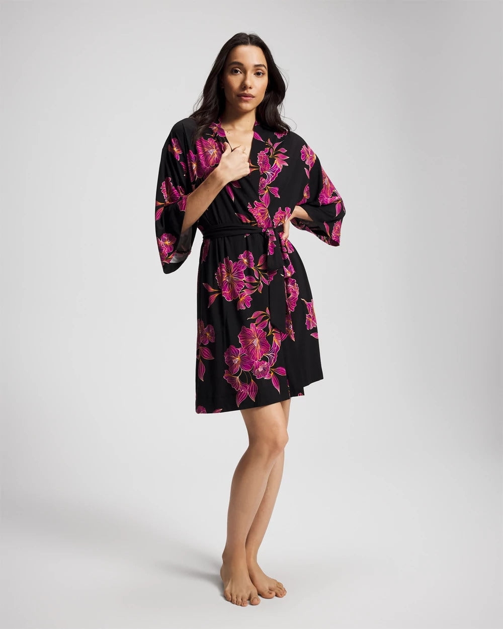 Soma / Short Robe GILDED BLOOMS MAGENTA