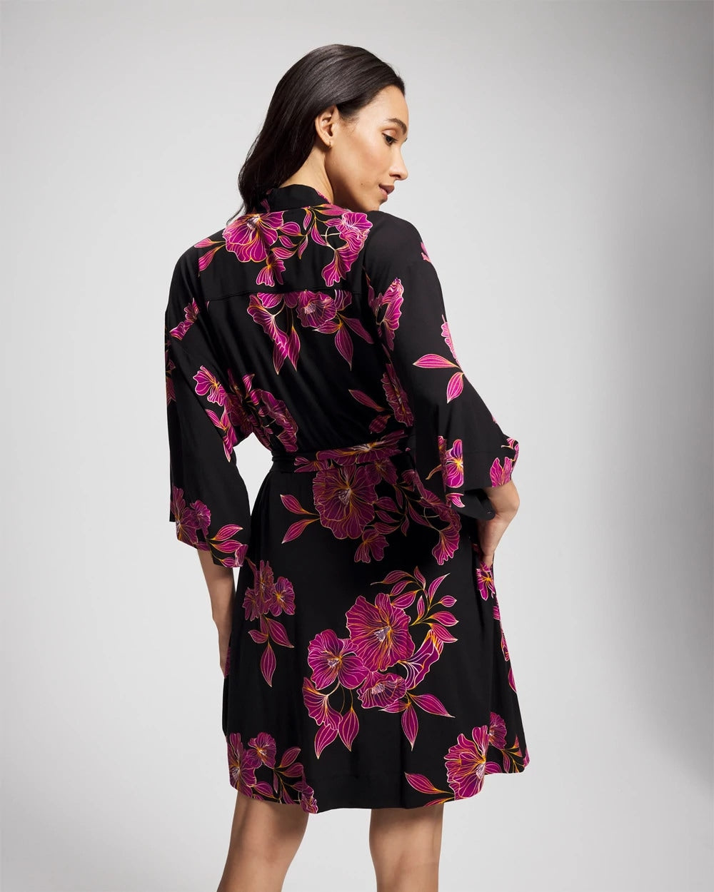 Soma / Short Robe GILDED BLOOMS MAGENTA