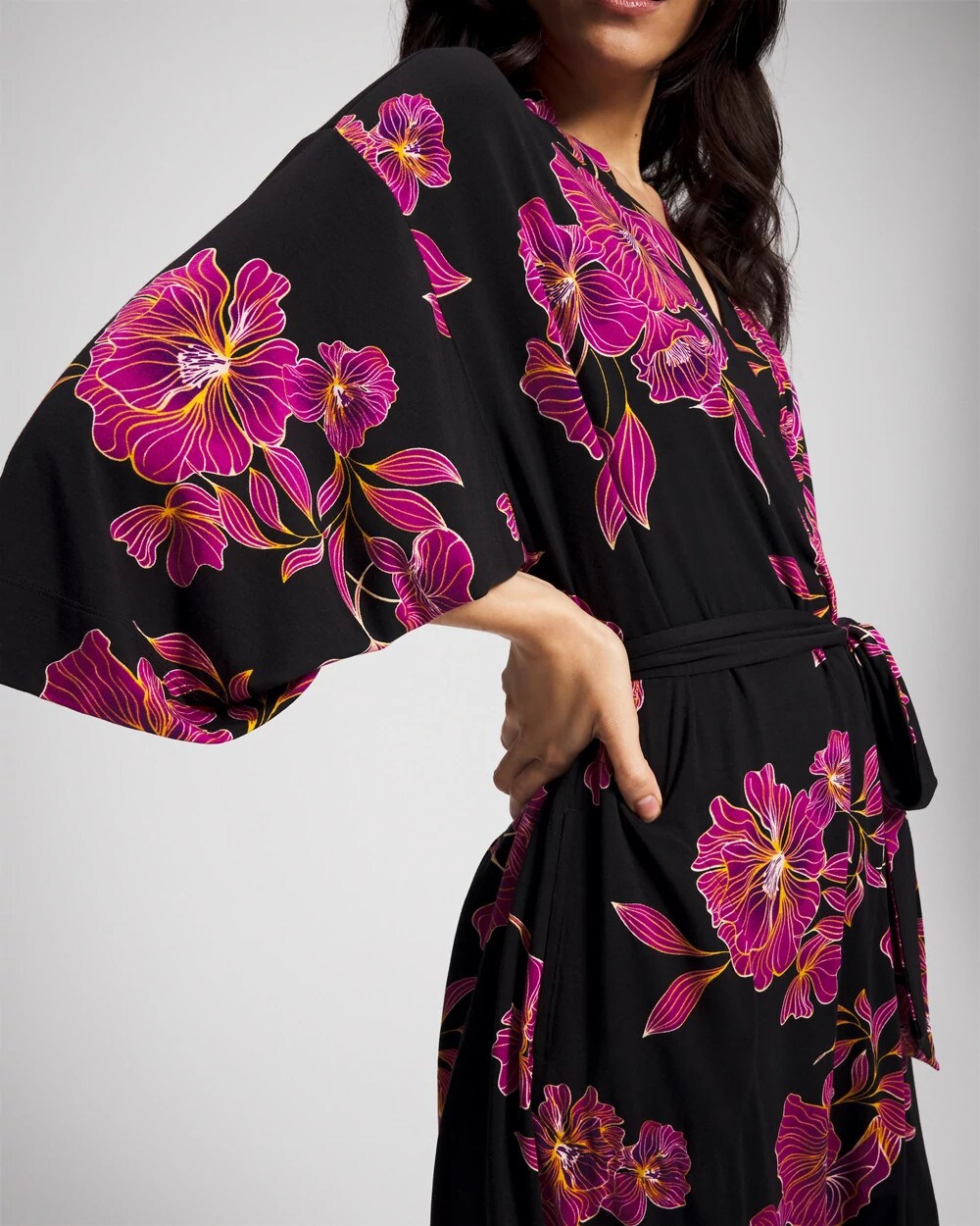 Soma / Short Robe GILDED BLOOMS MAGENTA